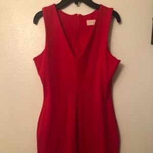 Midi red dress